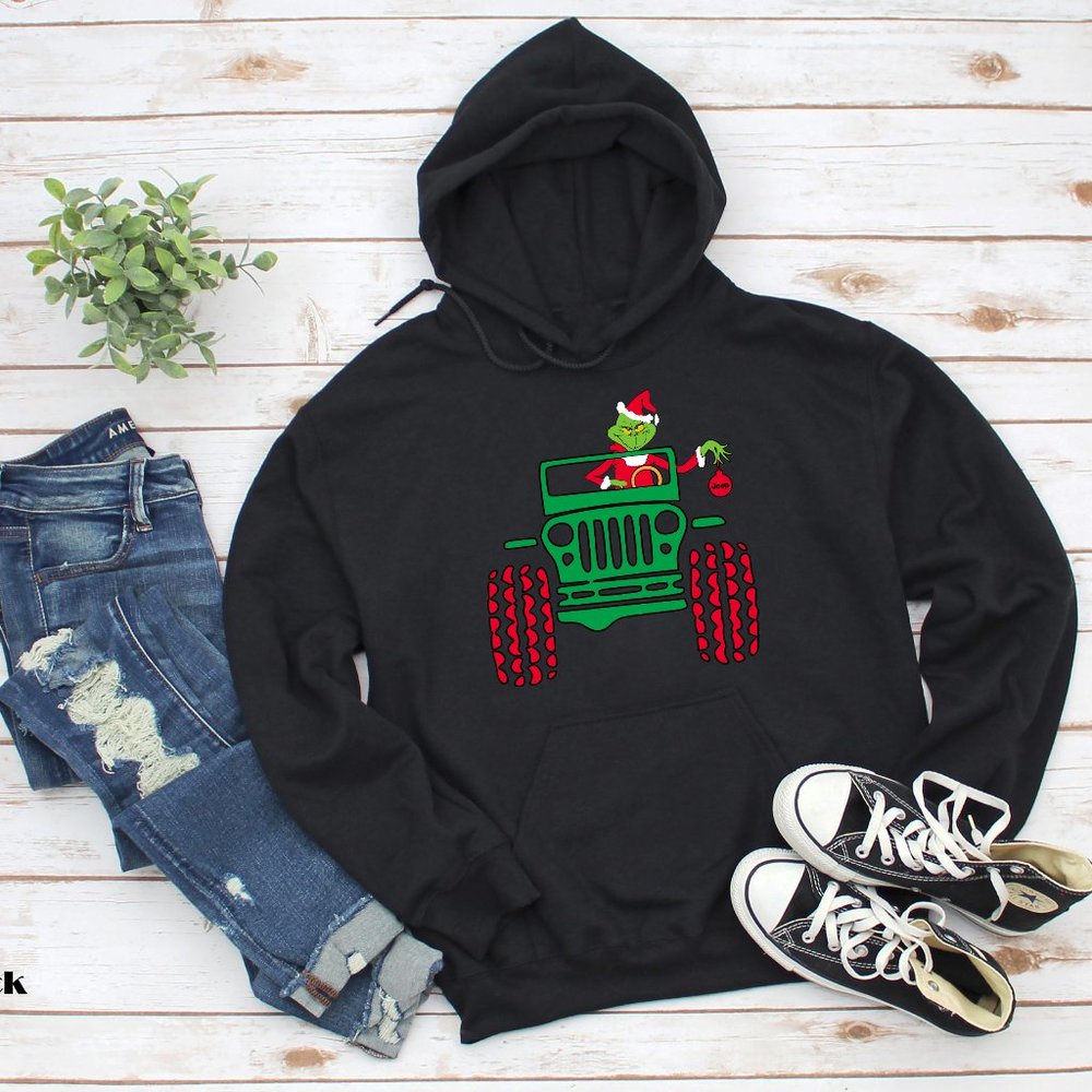 Grinch Jeep Hoodie, Jeep Hoodie, Grinch Hoodie